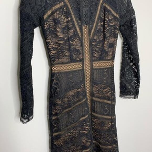 The Kooples Openwork Lace Black Maxi Dress Womens Small - Picture 5 of 15